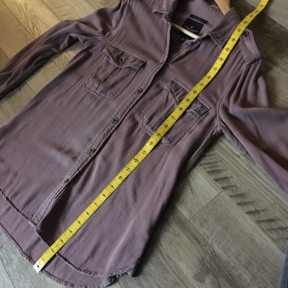 American Eagle Y2K Boyfriend Button Down Shirt - Picture 16 of 16